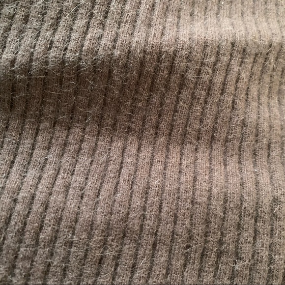 Sarah Spencer Brown Angora Angled Cardigan Sweater - Picture 7 of 7